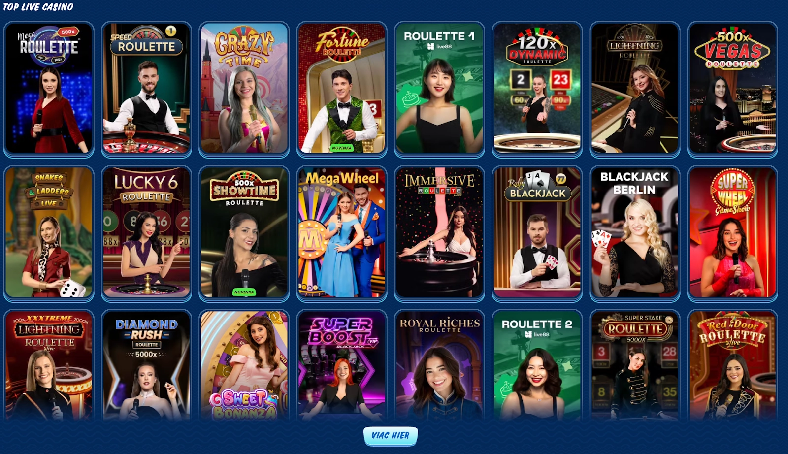 Živé kasínové hry v SGCasino